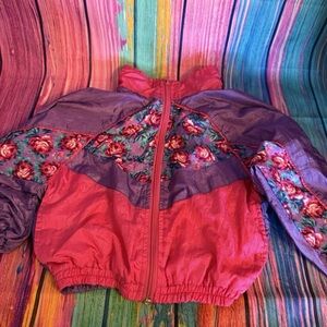 Vintage Floral Windbreaker Jacket 24 Months